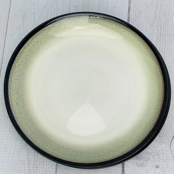 Sango NOVA BLACK 4932  Grayish White Center Stoneware Salad Dessert Plate Set 4 - Picture 6 of 12